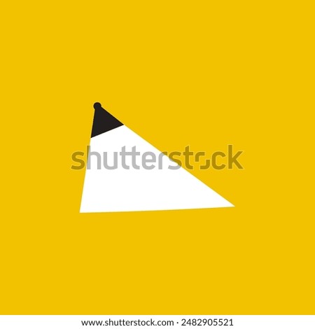 Spotlight icon logo background spot light flat yellow design vector
