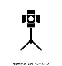 Spotlight-Symbol, Logo einzeln auf weißem Deich