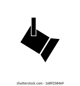Spotlight icon, logo isolated on white embankment