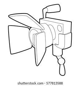 Spotlight icon. Outline illustration of spotlight vector icon for web