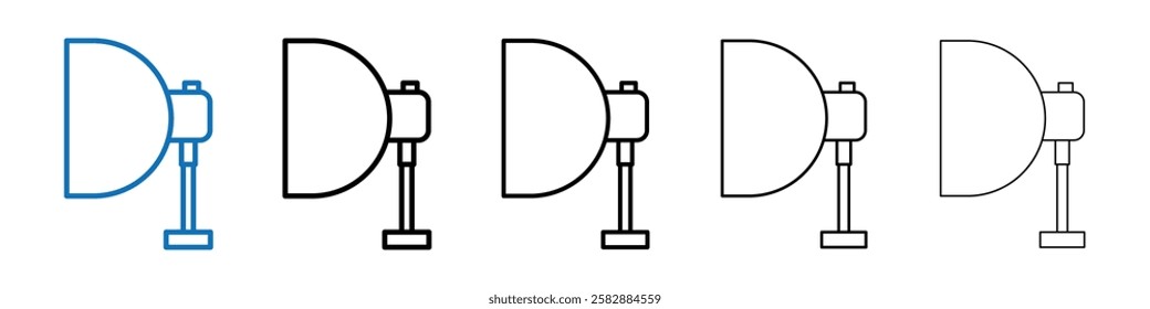 Spotlight icon Outline vector logo for web ui