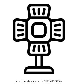 Icono de foco. Icono de vector de foco de contorno para diseño web aislado en fondo blanco