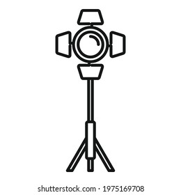 Spotlight icon. Outline spotlight vector icon for web design isolated on white background