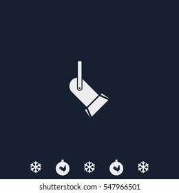 Spotlight icon. Searchlight illustration.