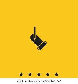 Spotlight icon. Searchlight illustration.