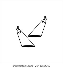 spotlight icon. Searchlight icon. vector illustration on white background. color editable eps 10