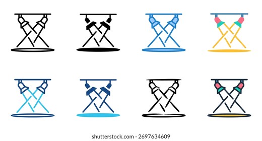 Spotlight icon set multiple style collection 
