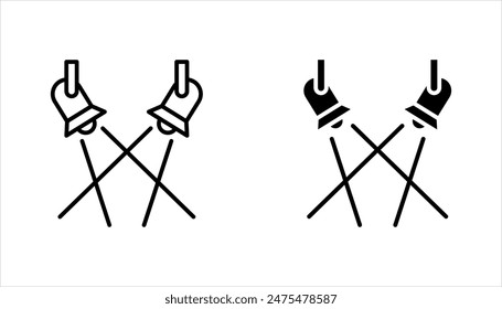 spotlight icon set. Searchlight icon. vector illustration for mobile concept and web design on white background