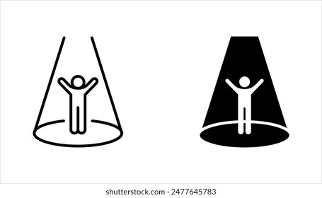 spotlight icon set. Searchlight icon. vector illustration for mobile concept and web design on white background