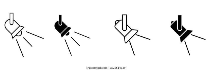 Conjunto de iconos de foco. Icono de luz de búsqueda Vector eps10.