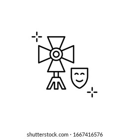 Spotlight icon. Simple line, outline vector elements of theatre for ui and ux, website or mobile application