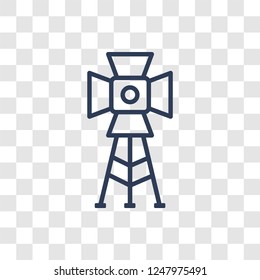 Spotlight icon. Trendy linear Spotlight logo concept on transparent background from Cinema collection