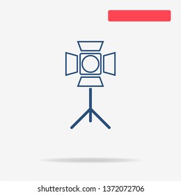 Spotlight icon. Vector concept illustration for design.