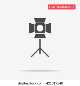 Spotlight icon. Vector concept illustration for design.