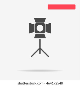 Spotlight icon. Vector concept illustration for design.
