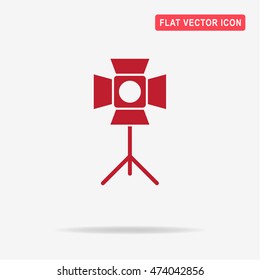 Spotlight icon. Vector concept illustration for design.