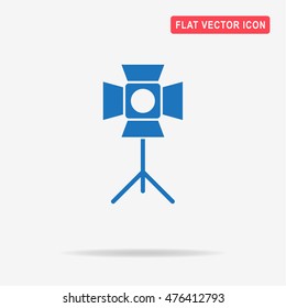 Spotlight icon. Vector concept illustration for design.