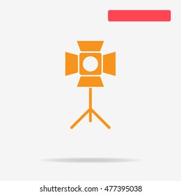 Spotlight icon. Vector concept illustration for design.