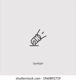 spotlight icon vector icon.Editable stroke.linear style sign for use web design and mobile apps,logo.Symbol illustration.Pixel vector graphics - Vector