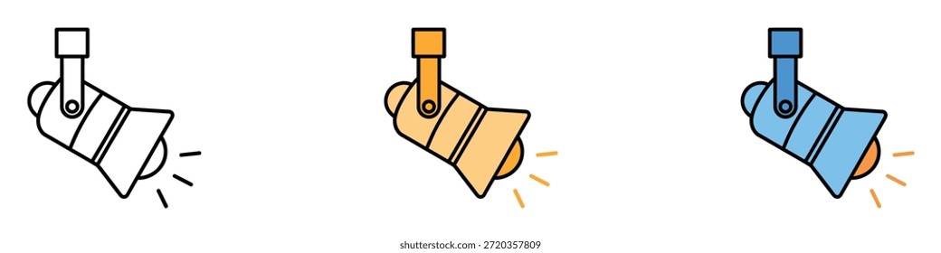 Ícone de destaque vetor. símbolo de iluminação e foco. ilustração vetorial.