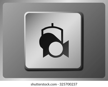 Spotlight icon, vector illustration. Flat design style1.