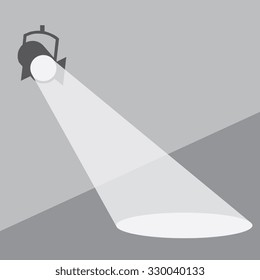 Spotlight icon, vector illustration. Flat design style.
