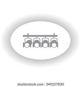 Spotlight icon, vector illustration. Flat design style.