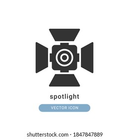 Spotlight Symbol Vektorgrafik. Spotlight Symbol-Glyphdesign.