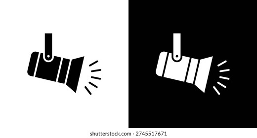 Spotlight icon vector illustration glyph style designs for web.