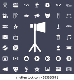 Spotlight Icon Vector. Movie Set of icons