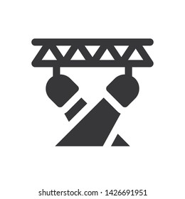 Spotlight icon vector. Simple spotlight sign in modern design style for web site and mobile app. EPS10