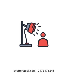 spotlight icon. vector.Editable stroke.linear style sign for use web design,logo.Symbol illustration.
