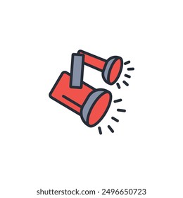 spotlight icon. vector.Editable stroke.linear style sign for use web design,logo.Symbol illustration.