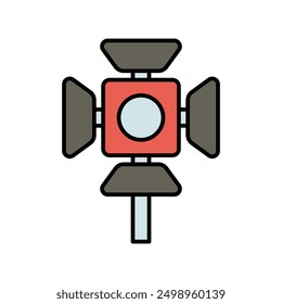 spotlight icon with white background vector stock illustration
