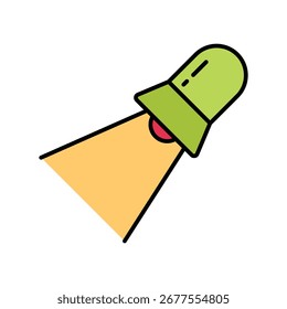 Icono de foco con fondo blanco Vector Ilustración de stock