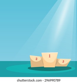 Spotlight Illuminated Podium EPS10 Vector