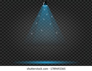 Spotlight illumination, bright light, stage, podium vector transparent