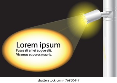 spotlight  illustration with text place