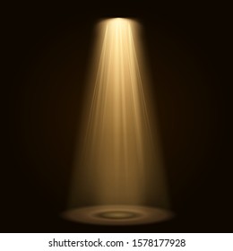 Spotlight isolated on transparent background.