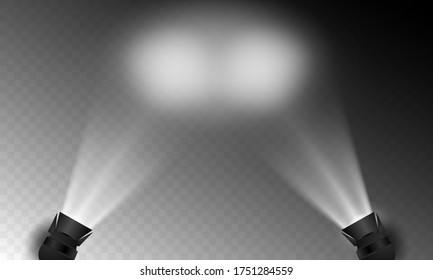 Spotlight einzeln auf transparentem Hintergrund.
