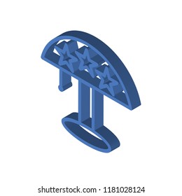 Spotlight isometric left top view 3D icon