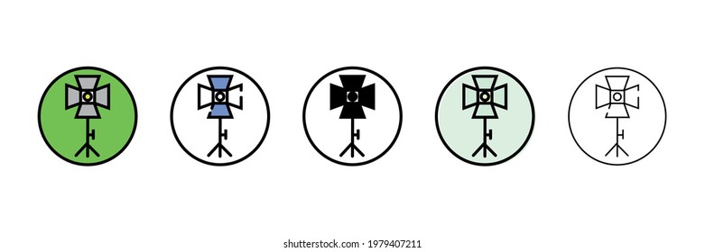 spotlight lamp vector type icon