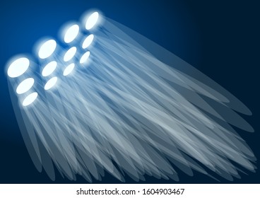 spotlight. lighting against a dark background ilustration