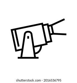 spotlight lighting line icon vector. spotlight lighting sign. isolated contour symbol black illustration