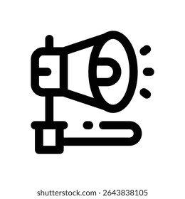 spotlight line icon. Clean and minimalist vector icon for websites, mobile apps, presentations, and logos. Fully scalable and customizable for any project.