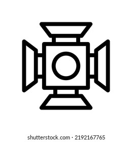 spotlight line icon illustration vector graphic
