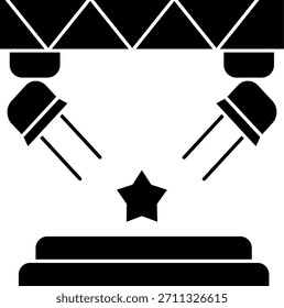 Diseño de icono de Vector de línea Spotlight