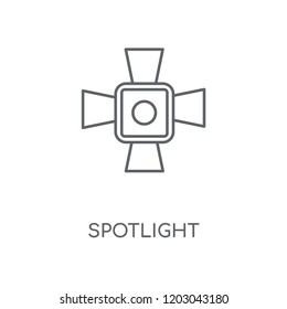 Spotlight linear icon. Spotlight concept stroke symbol design. Thin graphic elements vector illustration, outline pattern on a white background, eps 10.