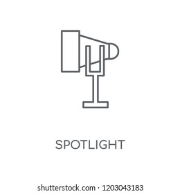 Spotlight linear icon. Spotlight concept stroke symbol design. Thin graphic elements vector illustration, outline pattern on a white background, eps 10.