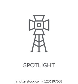 Spotlight linear icon. Modern outline Spotlight logo concept on white background from Cinema collection. Suitable for use on web apps, mobile apps and print media.